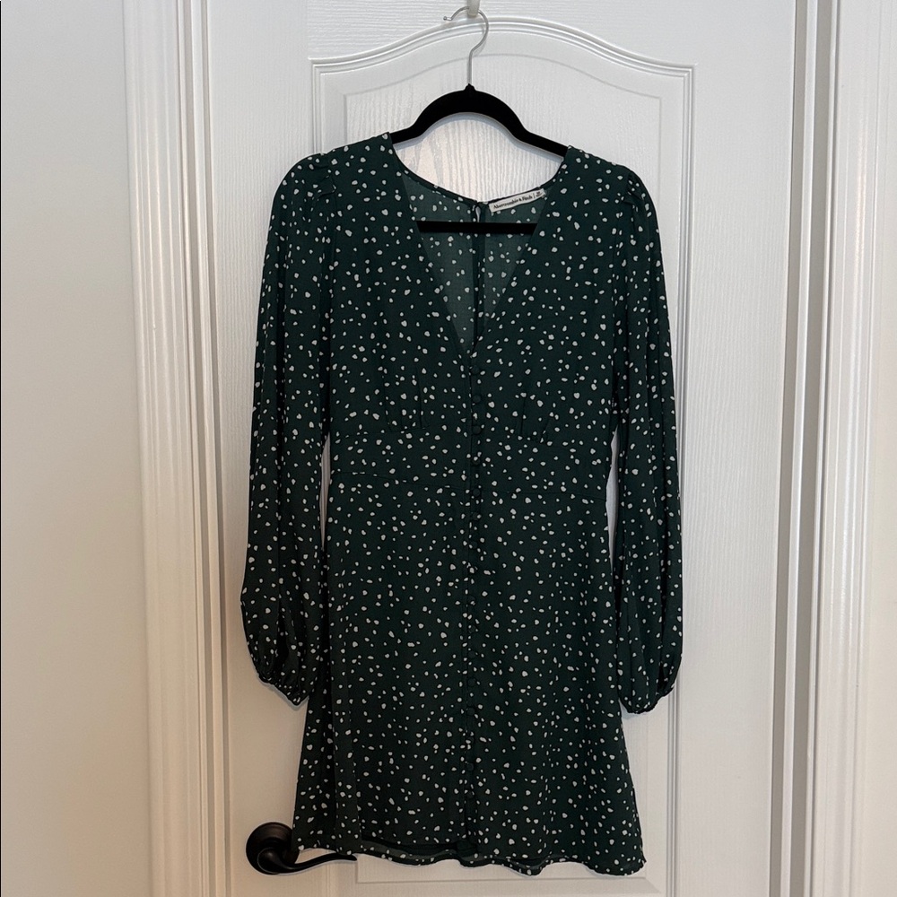 Abercrombie & Fitch Dark Green Long Sleeve Dress
